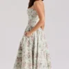 Samaria Sage katoenen midi-jurk met bloemenprint