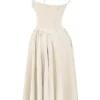 Samaria Vintage crèmekleurige korsetjurk voor de zomer