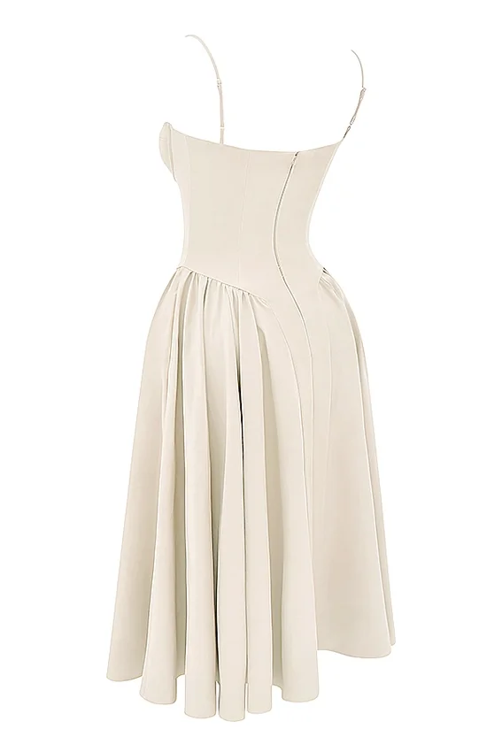 Samaria Vintage crèmekleurige korsetjurk voor de zomer