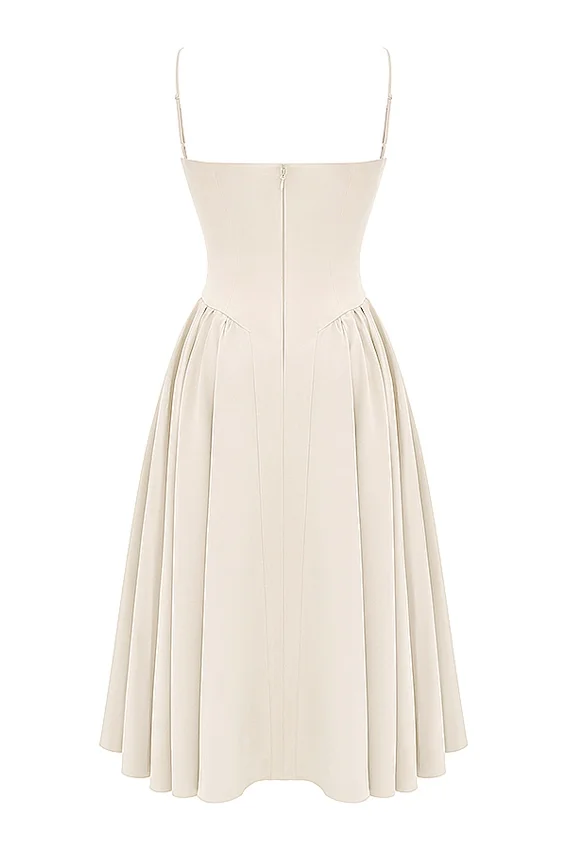 Samaria Vintage crèmekleurige korsetjurk voor de zomer