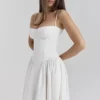 Samaria witte midi-jurk met korsetten