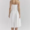 Samaria witte midi-jurk met korsetten