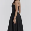 Samaria zwarte midi-jurk met korset