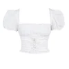Samaya witte top met plooien