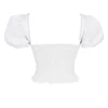 Samaya witte top met plooien