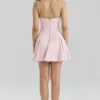 Samida roze satijnkorsetjurk mini-model
