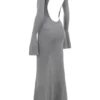 Sancha Steel Metallic maxi-jurk
