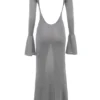 Sancha Steel Metallic maxi-jurk