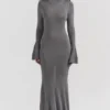 Sancha Steel Metallic maxi-jurk