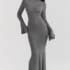 Sancha Steel Metallic maxi-jurk