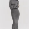 Sancha Steel Metallic maxi-jurk