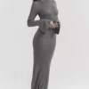 Sancha Steel Metallic maxi-jurk