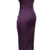 Santana Grape satijnen strapless midi-jurk
