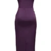 Santana Grape satijnen strapless midi-jurk