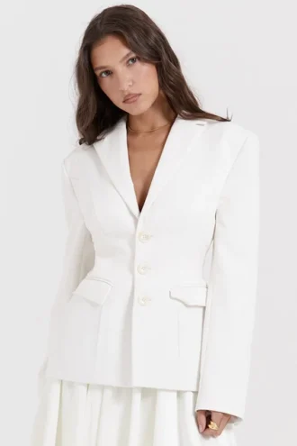 Sariah ivoorkleurige getailleerde Blazer