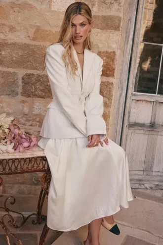 Sariah ivoorkleurige getailleerde Blazer