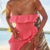 Sarina Fuchsia maxi-jurk met ruches
