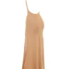 Selia gouden gebreide maxi-jurk