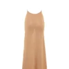Selia gouden gebreide maxi-jurk