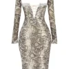Seraphina korsetjurk met slangenprint