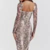 Seraphina korsetjurk met slangenprint