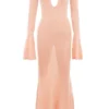 Sereia Sorbet metallic gebreide maxi-jurk
