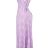 Seren Orchid maxi-jurk met bloemenprint en kanten rug