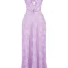 Seren Orchid maxi-jurk met bloemenprint en kanten rug