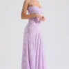 Seren Orchid maxi-jurk met bloemenprint en kanten rug