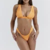 Seychelles lichtoranje bikini-top met strik aan de achterkant