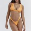 Seychelles lichtoranje bikini-top met strik aan de achterkant