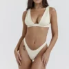Seychelles Vanilla bikini top met strikjes