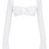 Shira witte top met pofmouwen