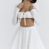 Shira witte top met pofmouwen
