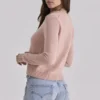Signature perzikkleurig vest van kasjmier en merinowol