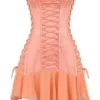 Sirena Sorbet satijnen strapless mini-jurk