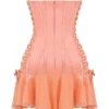 Sirena Sorbet satijnen strapless mini-jurk