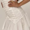 Sirena witte strapless mini-jurk met vetersluiting