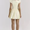 Sisi Lemon katoenen mini-jurk met borduursels