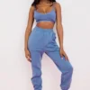 Sky Azure joggingbroek met fleece achterkant