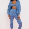 Sky Azure joggingbroek met fleece achterkant