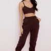Sky Chocolate joggingbroek met fleece achterkant