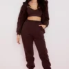 Sky Chocolate joggingbroek met fleece achterkant