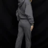 Sky donkergrijze joggingbroek met fleece achterkant