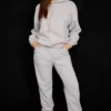 Sky lichtgrijze joggingbroek met fleece achterkant