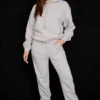 Sky lichtgrijze joggingbroek met fleece achterkant