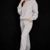 Sky lichtgrijze joggingbroek met fleece achterkant