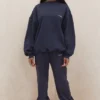 Sky Navy joggingbroek met fleece binnenkant