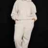 Sky Oatmeal joggingbroek met fleece achterkant