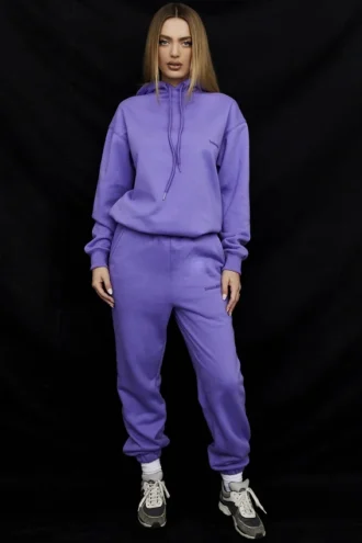 Sky Purple joggingbroek met fleece achterkant